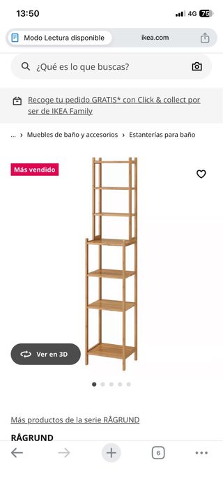 Estantería bambú RAGRUND IKEA