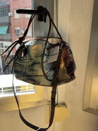 Bolso Desigual Vaquero Azul y Marrón
