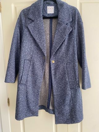 Abrigo azul espigueta calentito