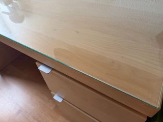 Escritorio madera y cristal hecho a medida