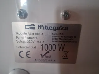 Orbegozo Radiador Bajo Consumo Azul