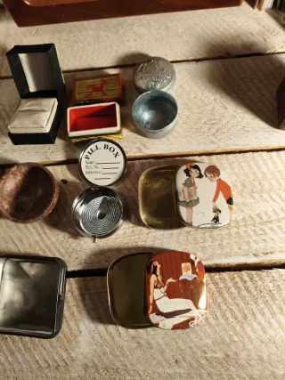 Lote de 8 cajitas decorativas vintage