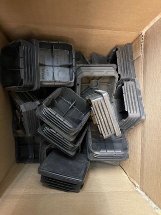 25 Tapas para tubos cuadrados 60x60 mm