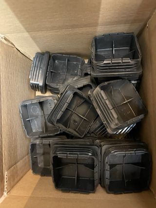 25 Tapas para tubos cuadrados 60x60 mm