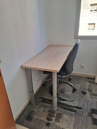 Escritorio madera patas metal