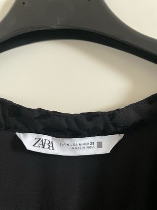Abito corto nero Zara tg M