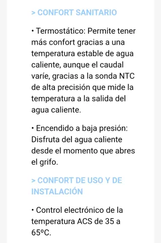 Calentador Chaffoteaux Avenir Plus LNX 16 SFT