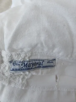 Vestido floral Mayoral 12 meses blanco y rosa