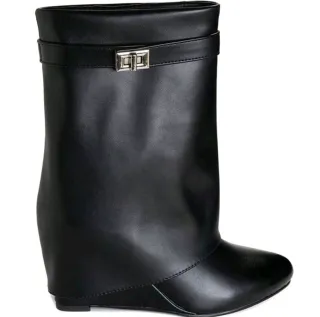 Botines negros de cuña