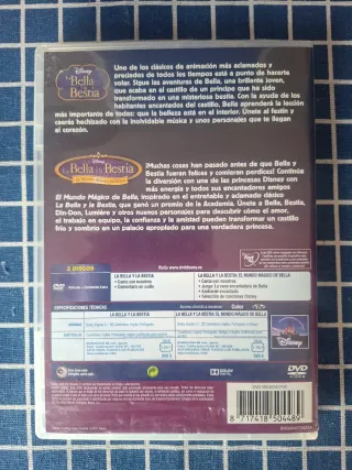 2 DVDs LA BELLA Y LA BESTIA ORIGINAL OFICIAL