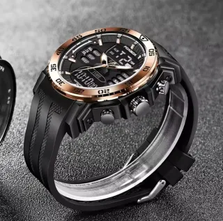 Reloj FOXBOX Hombre Negro y Dorado