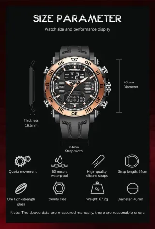 Reloj FOXBOX Hombre Negro y Dorado