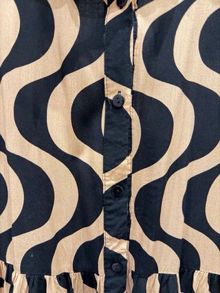 Vestido retro estampado geométrico