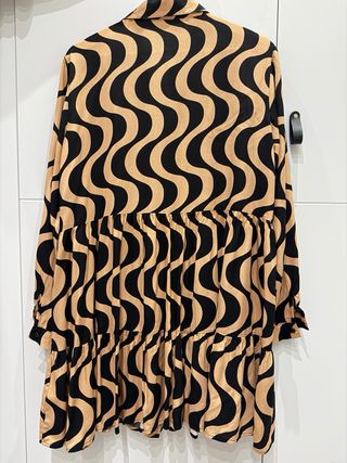 Vestido retro estampado geométrico