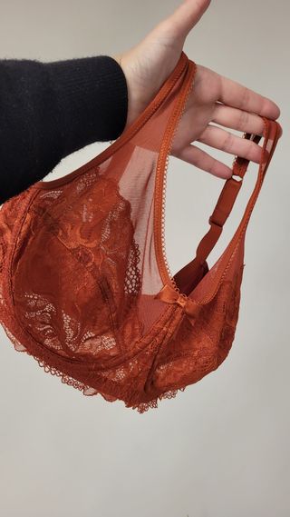 Sujetador Dim 90D encaje naranja sin etiquetas