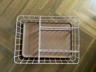 Organizador de escritorio de corcho y metal