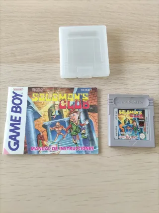 Solomon's Club Game Boy Manual y Cartucho