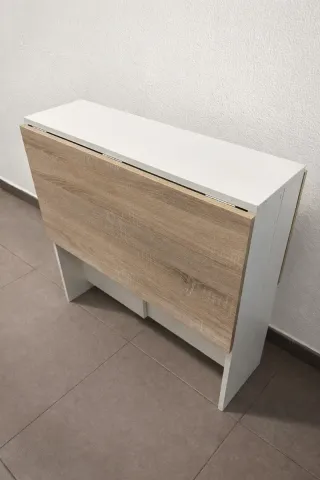 Mesa plegable cocina madera blanca ideal piso