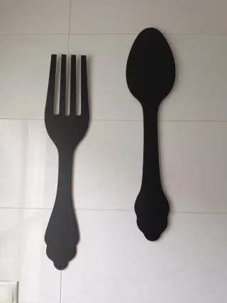 Decoración Pared Cubiertos Negro