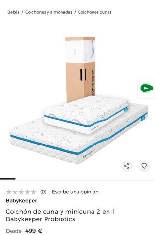 Colchón Baby Keeper Cuna/Minicuna 2 en 1