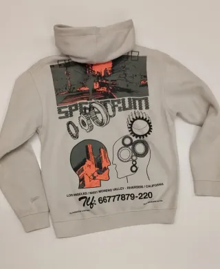 Sudadera Pull&Bear Beige con Estampado