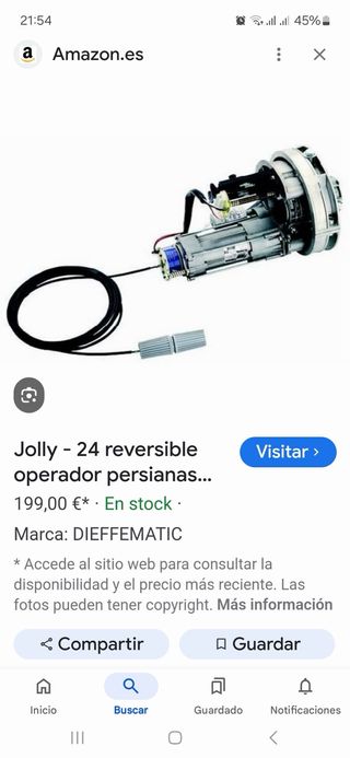 Motor persiana enrollable DIEFFEMATIC