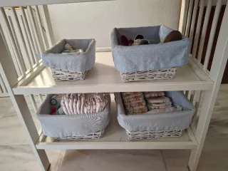 Cambiador Bebé IKEA Gulliver Blanco con cestas