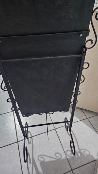 Specchio in ferro battuto nero