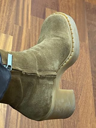 Stivaletto Ovye' beige/verde oliva