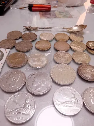 Lote monedas plata reservado Alejandro