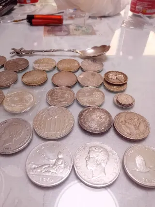Lote monedas plata reservado Alejandro