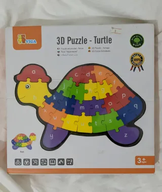 Puzzle 3D Viga Tortuga Letras