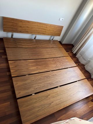 Base Tatami Madera y Acero con mesilla a juego