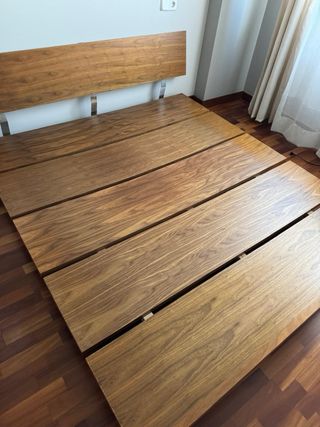 Base Tatami Madera y Acero con mesilla a juego