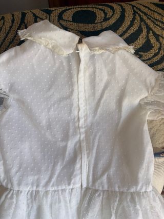 Vestido de Comunión Blanco con Detalles Rosas