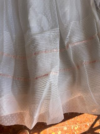 Vestido de Comunión Blanco con Detalles Rosas