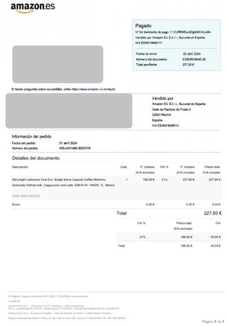 Macchina da caffè Nespresso DeLonghi Lattissima One Evo