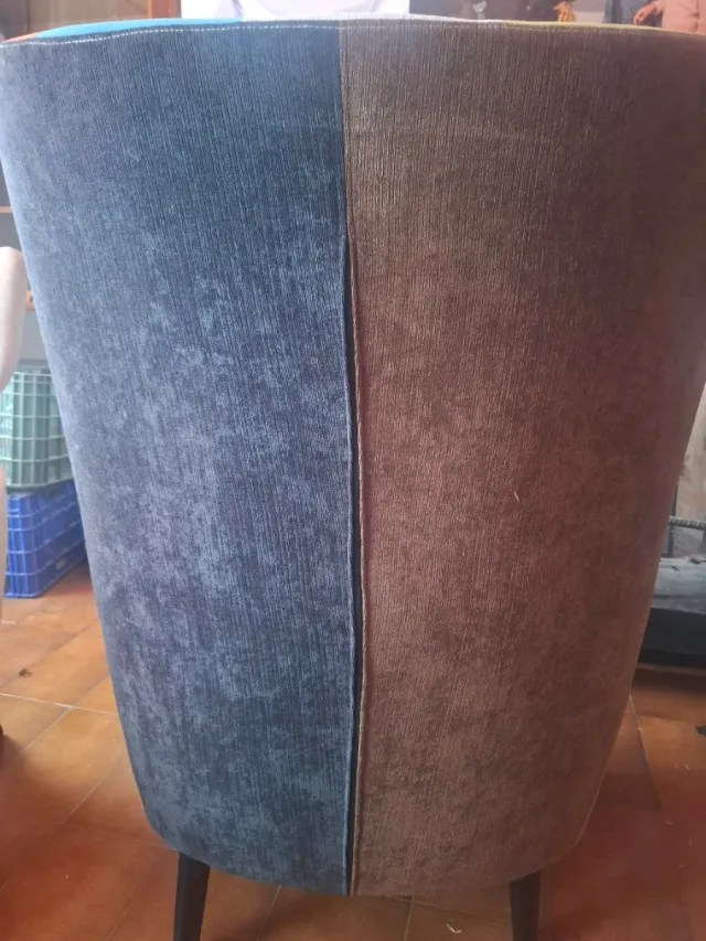 Sillón orejero patchwork multicolor