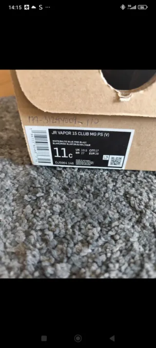 Botas futbol Nike Mercurial Vapor . Talla 28