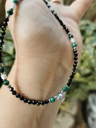 Collana Spinello Nero e Malachite