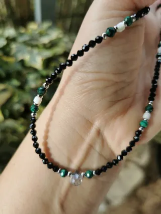 Collana Spinello Nero e Malachite