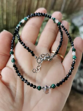 Collana Spinello Nero e Malachite