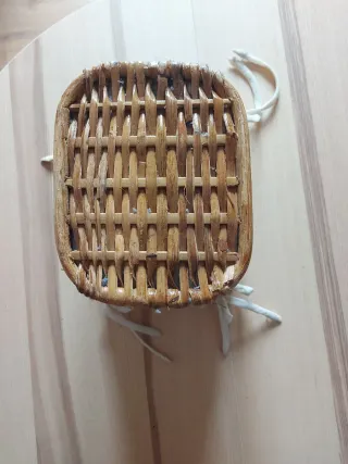 Cesta mimbre con forro tela