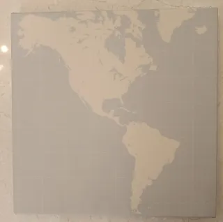 Cuadro tríptico mapa mundi