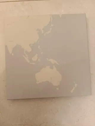 Cuadro tríptico mapa mundi