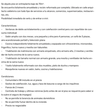 Alquiler piso en Arquitecto Vandelvira