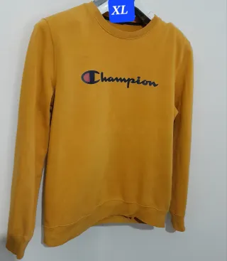 Felpa Champion vintag/retro' cotone giallo/senape