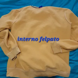 Felpa Champion vintag/retro' cotone giallo/senape