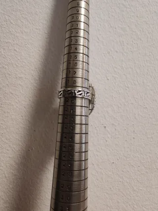 Sortija Zoisita Roja y Plateada