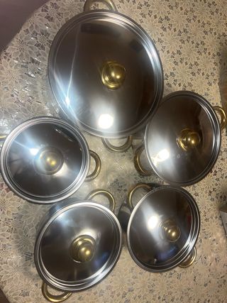 Juego de 5 ollas de acero inoxidable